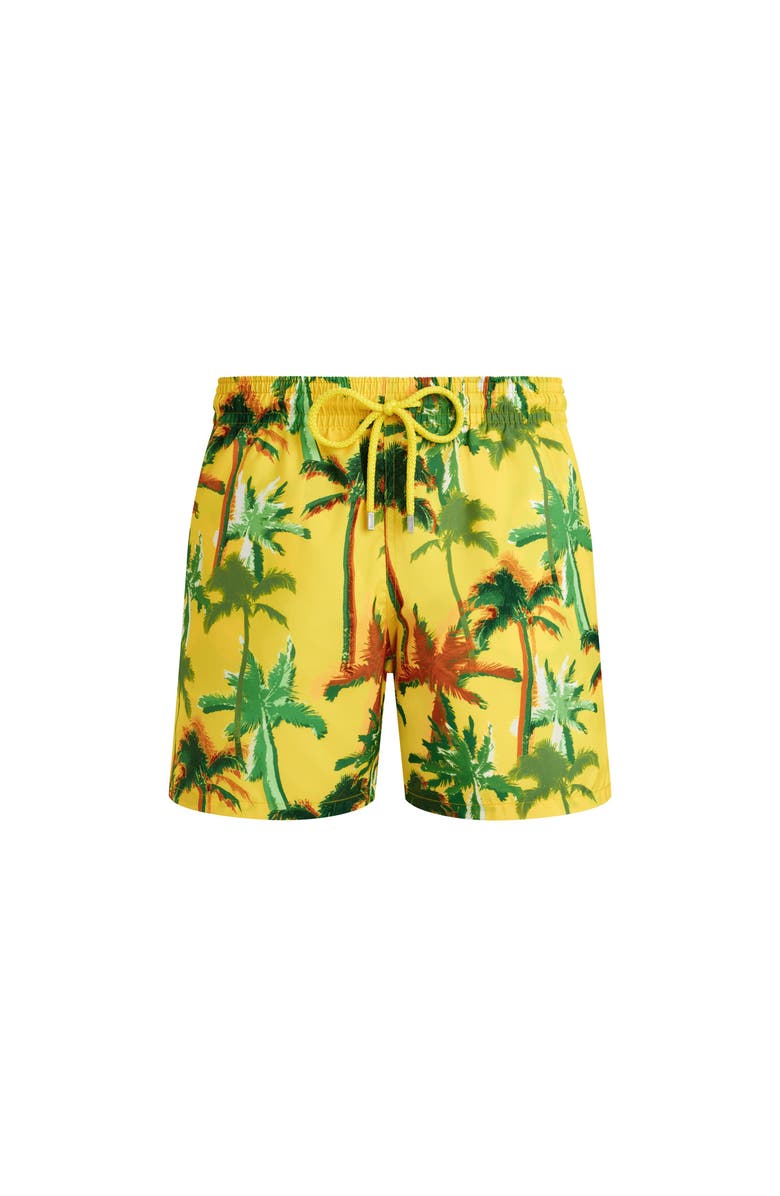 Vilebrequin Ultra-light and packable Swim Shorts Palms Offset, Main, color, Sun