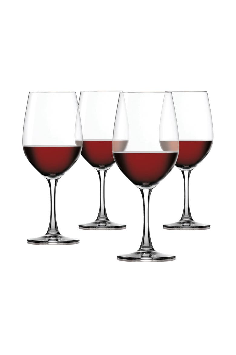 Wine Lovers Bordeaux Wine Glass Set of 4, Main, color, Clear