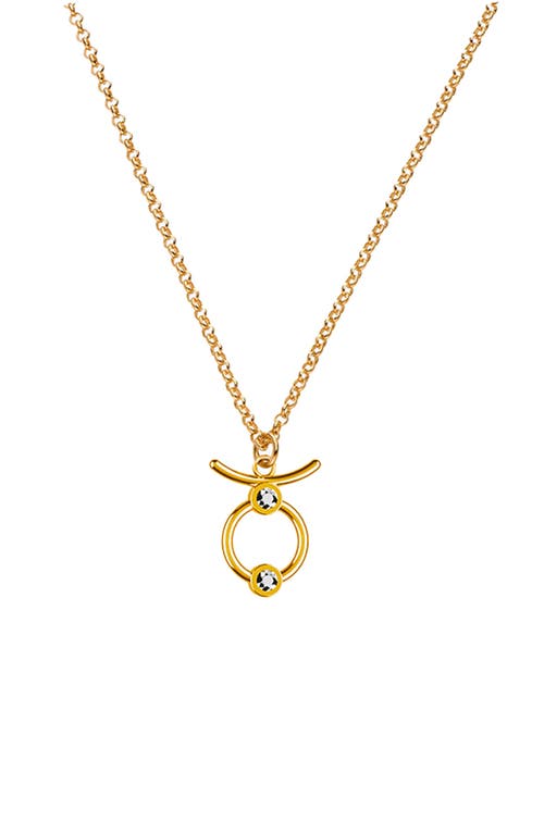 Oak & Luna Give Me A Sign Zodiac Name Necklace In Gold