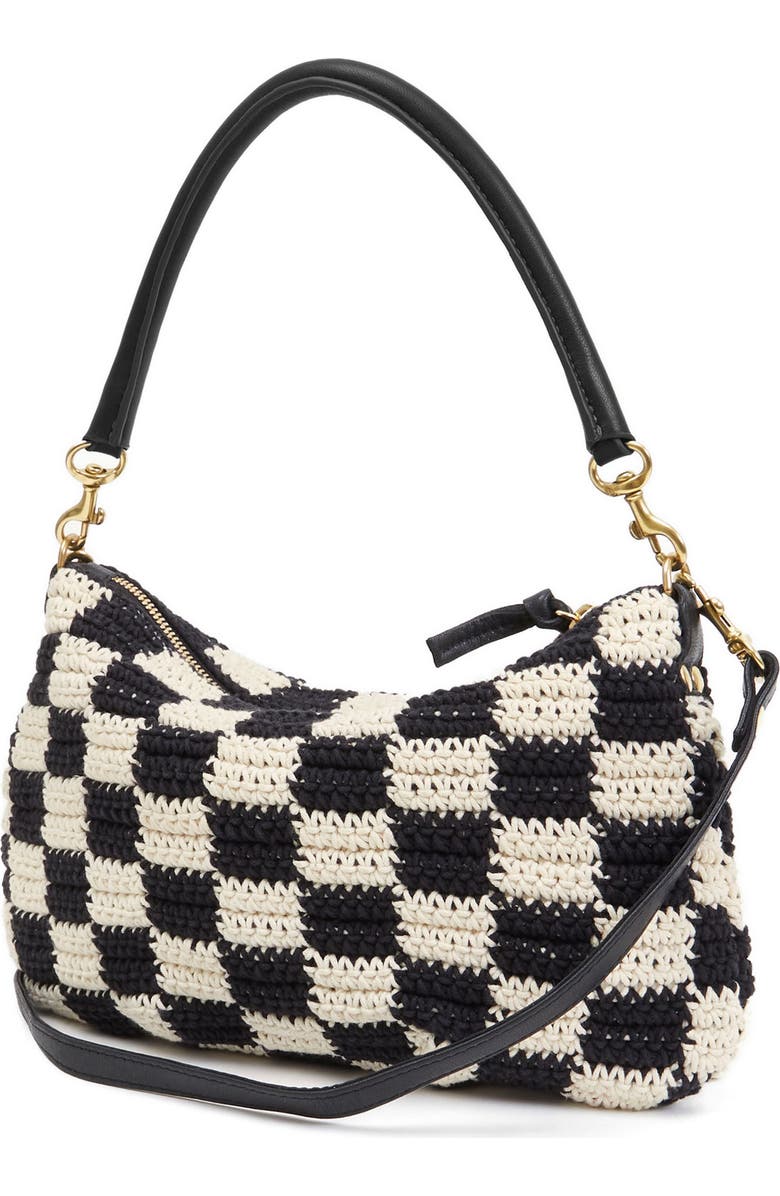 Clare V. Petit Moyen Crochet Cotton Messenger Bag, Alternate, color,
