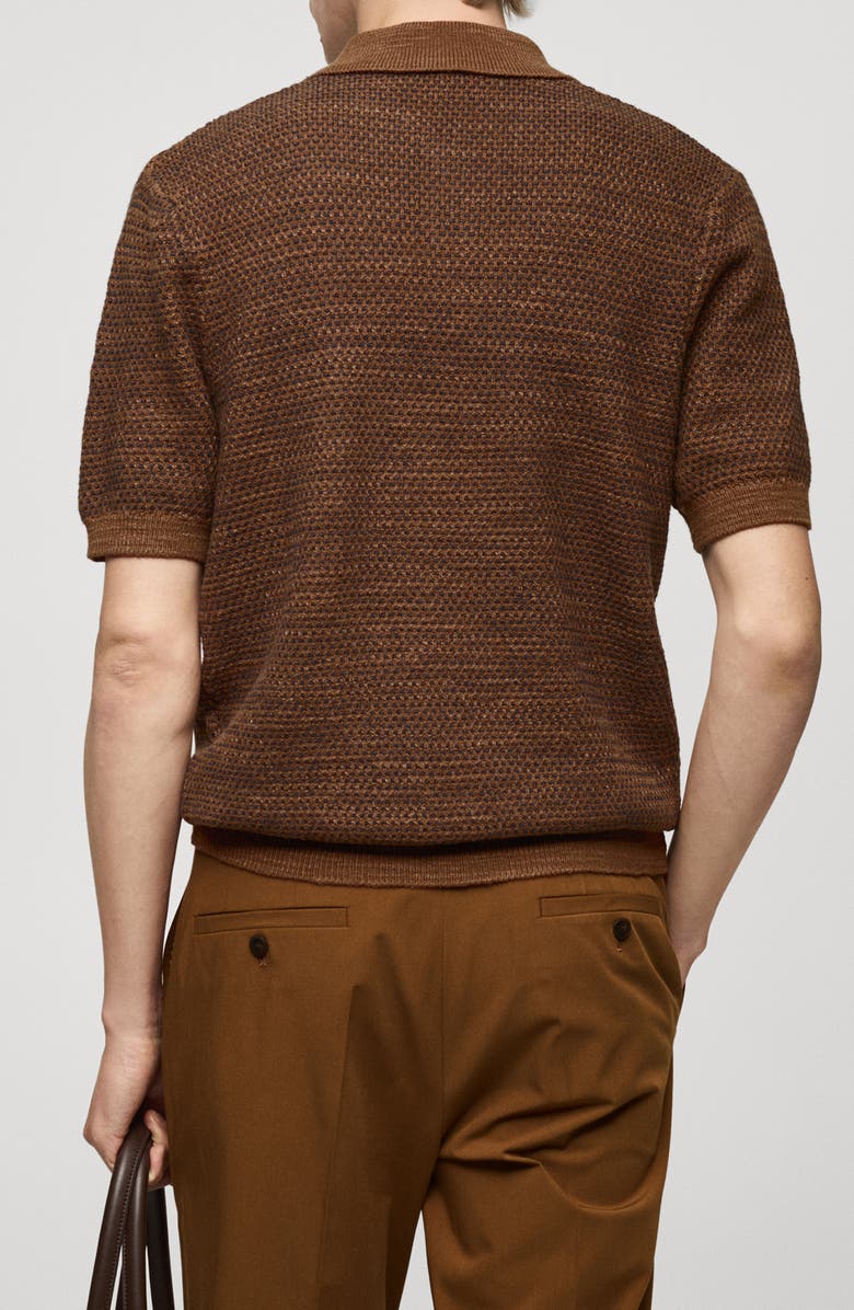 MANGO Structured Knit Polo, Alternate, color, 