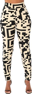 Dai Moda QR Code Abstract Print Leggings