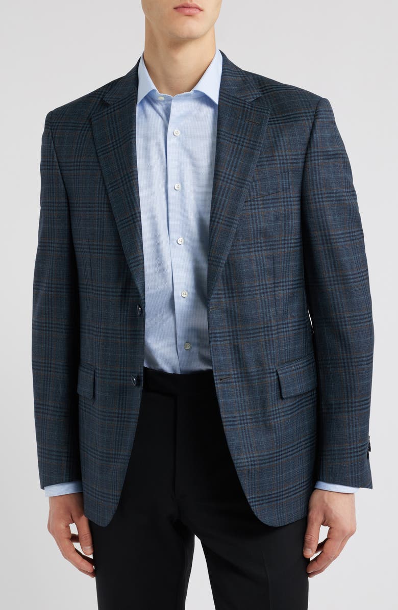 Peter Millar Flynn Classic Fit Plaid Wool Sport Coat, Main, color,