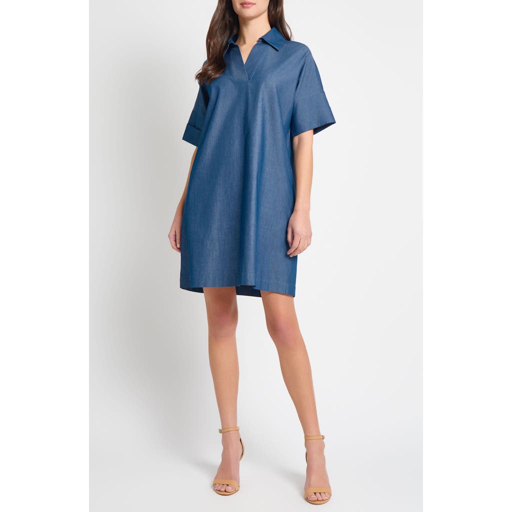 Ming Wang A-Line Shift Dress in Chambray  product