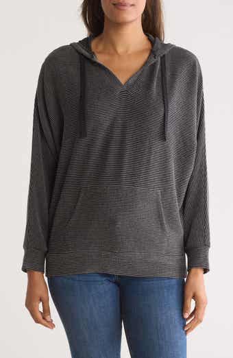 Bobeau Soft Rib Knit Hoodie