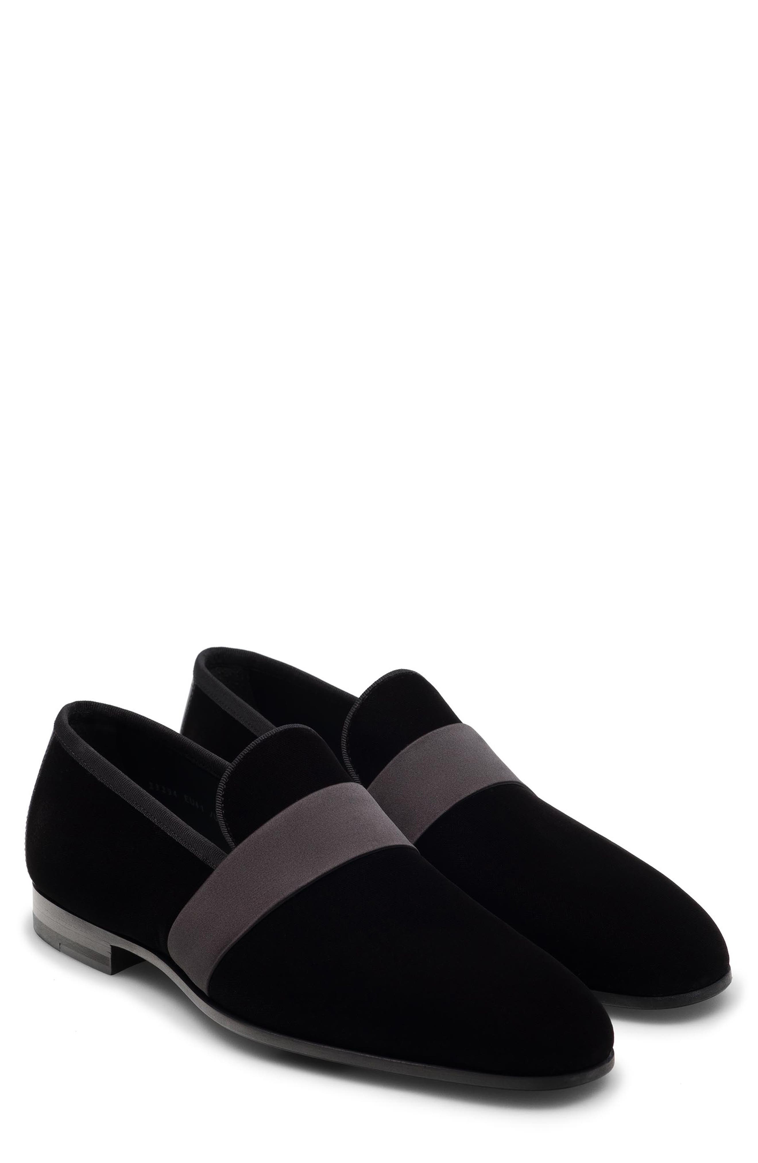 Magnanni Jenaro Loafer, Main, color, Black Velvet