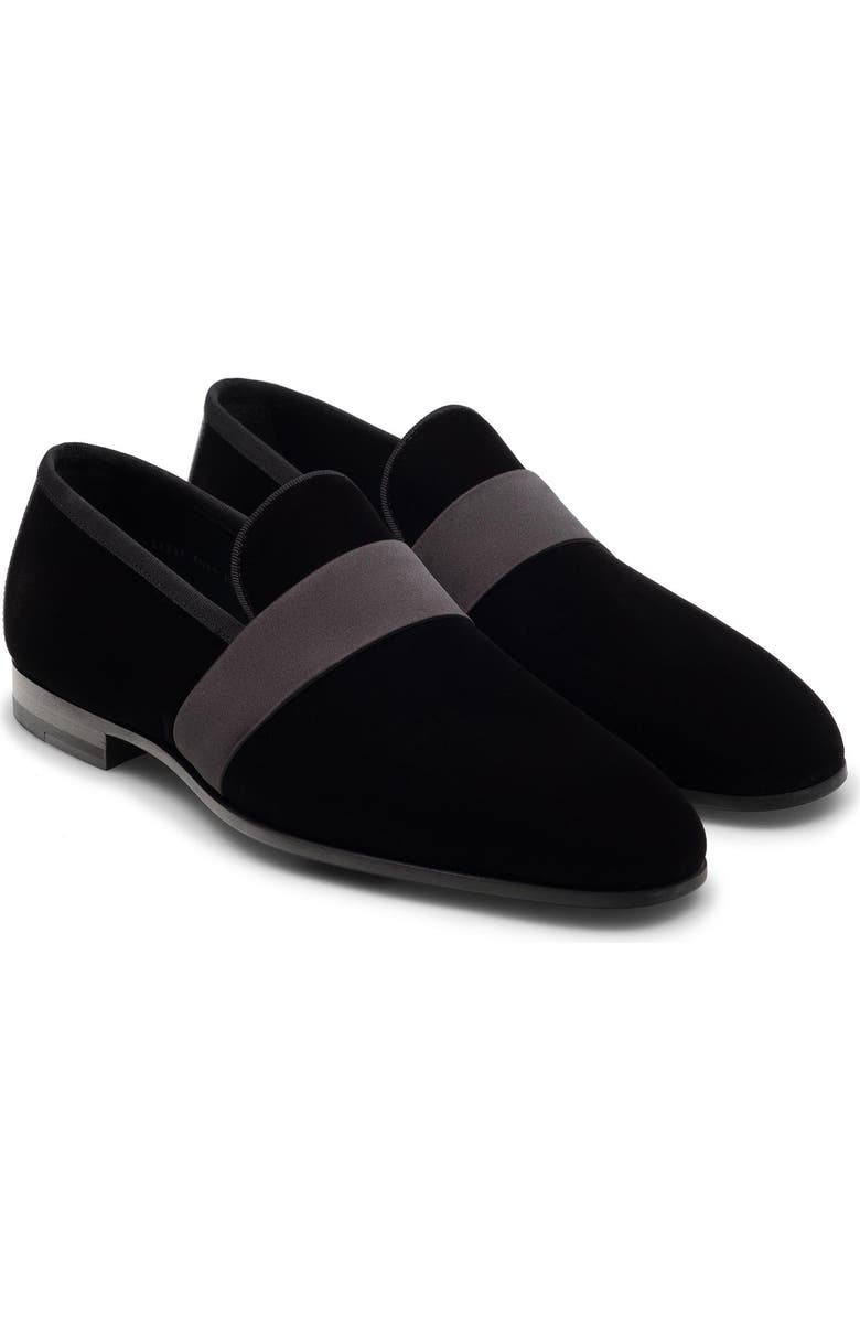 Magnanni Jenaro Loafer, Main, color, Black Velvet