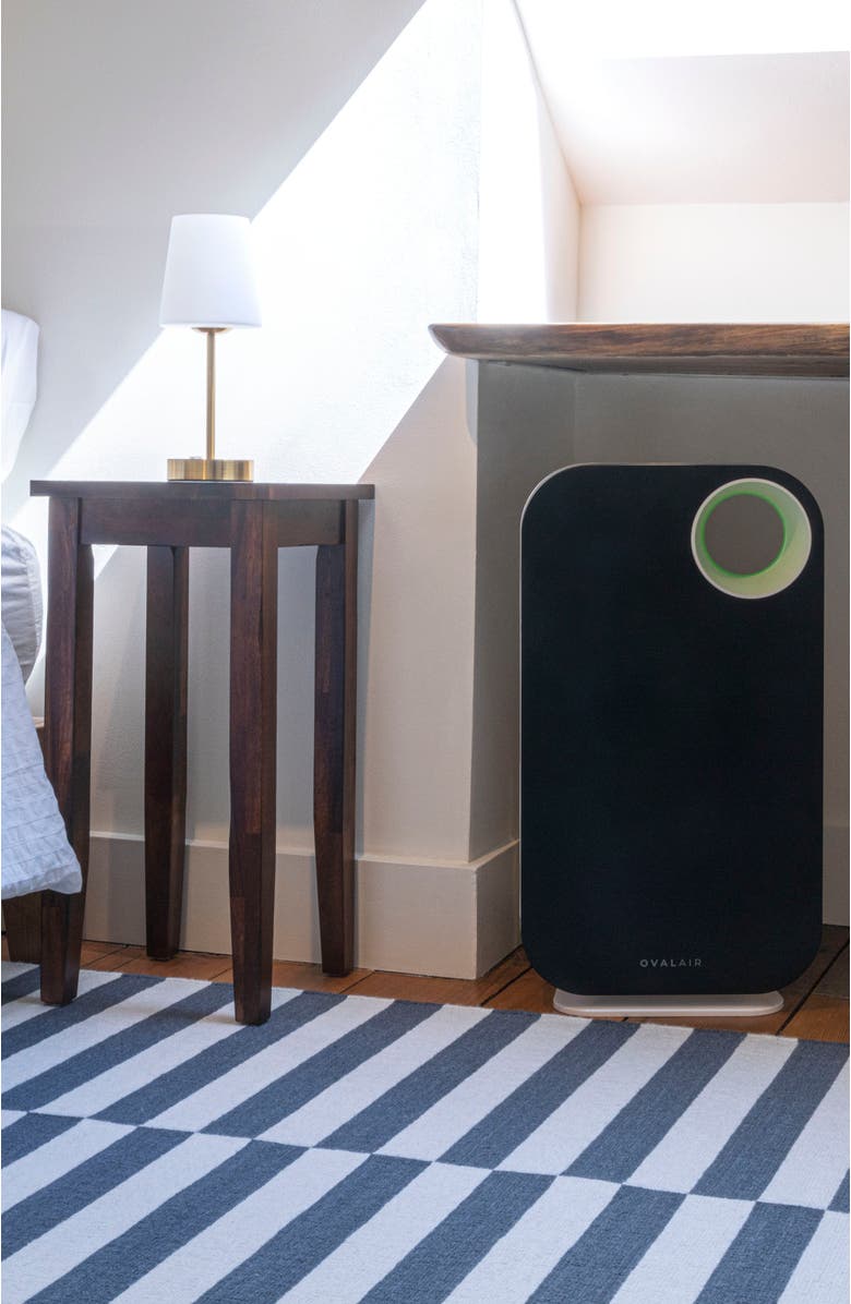 Oval Air 3-Stage True HEPA Air Purifier, Alternate, color, Deco Jet Black