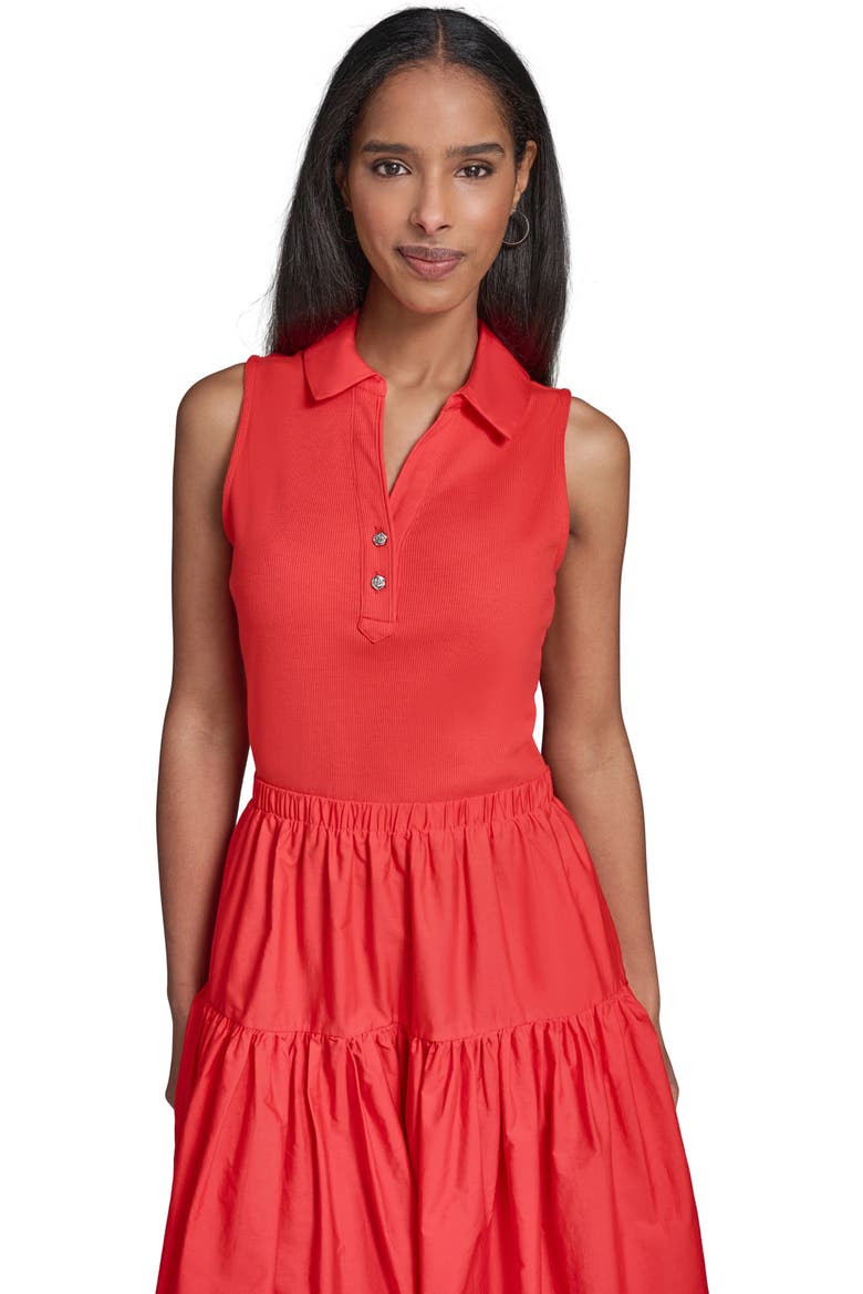 Mixed Media Midi Dress, Alternate, color, APPLE RED