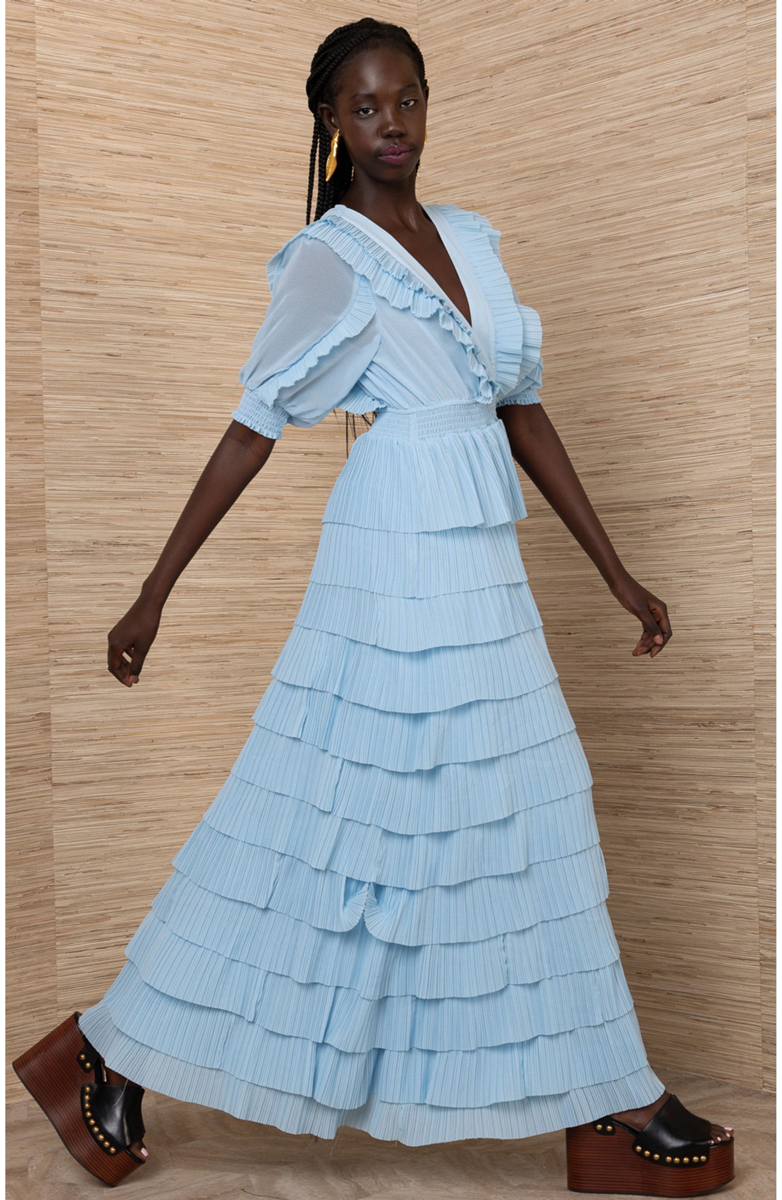 Aulelei Chiffon Solid Dress - image 4