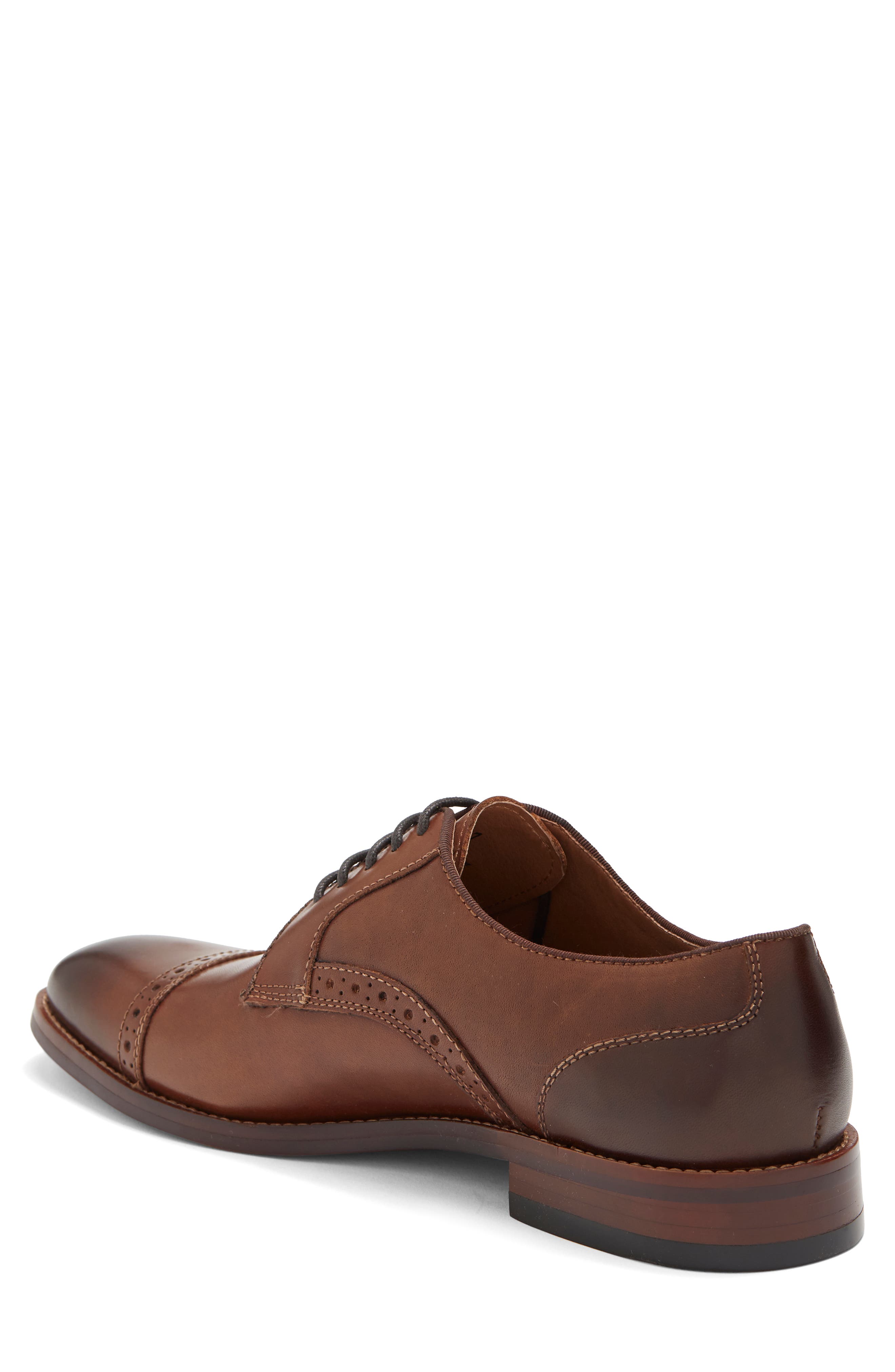Oakwood Cap Toe Derby, Alternate, color, COGNAC