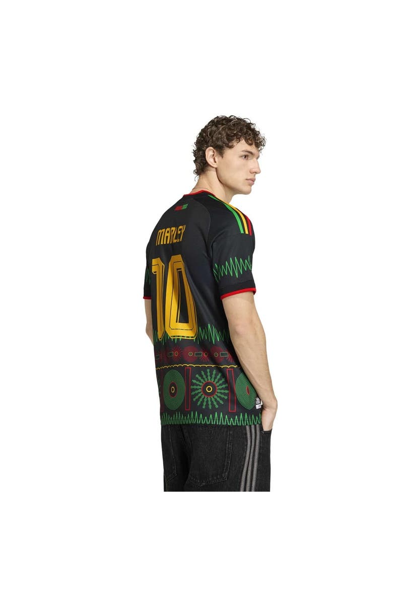 Men's adidas Bob Marley Black Jamaica National Team 2026 Away Replica Jersey, Alternate, color, Black
