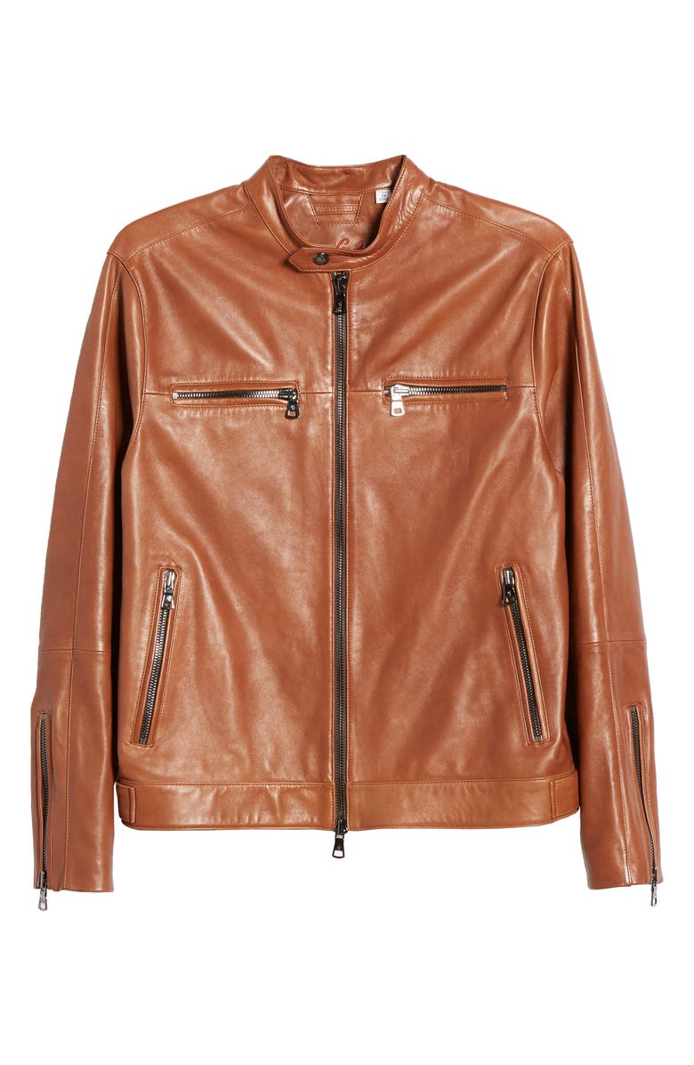 Robert Graham Roscoe Skull Studded Leather Jacket, Alternate, color,