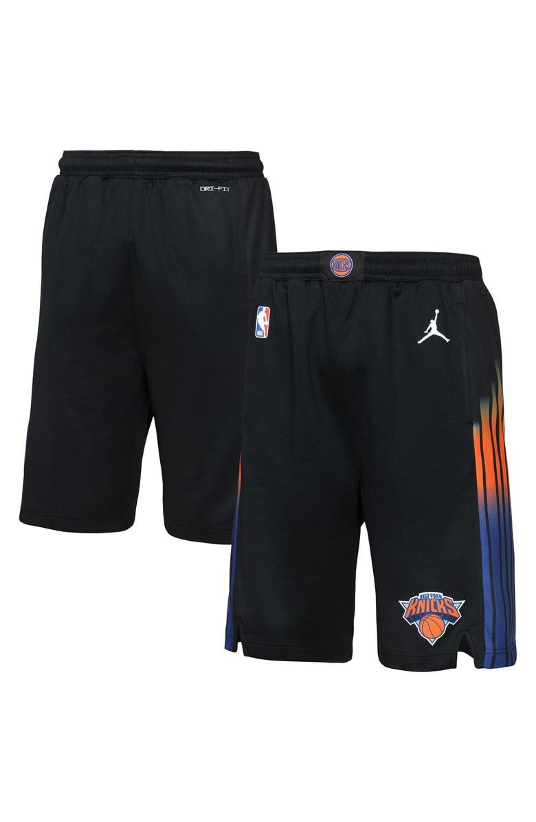 Jordan Brand Youth Jordan Brand  Black New York Knicks Authentic Statement Edition Swingman Shorts, Main, color, Black