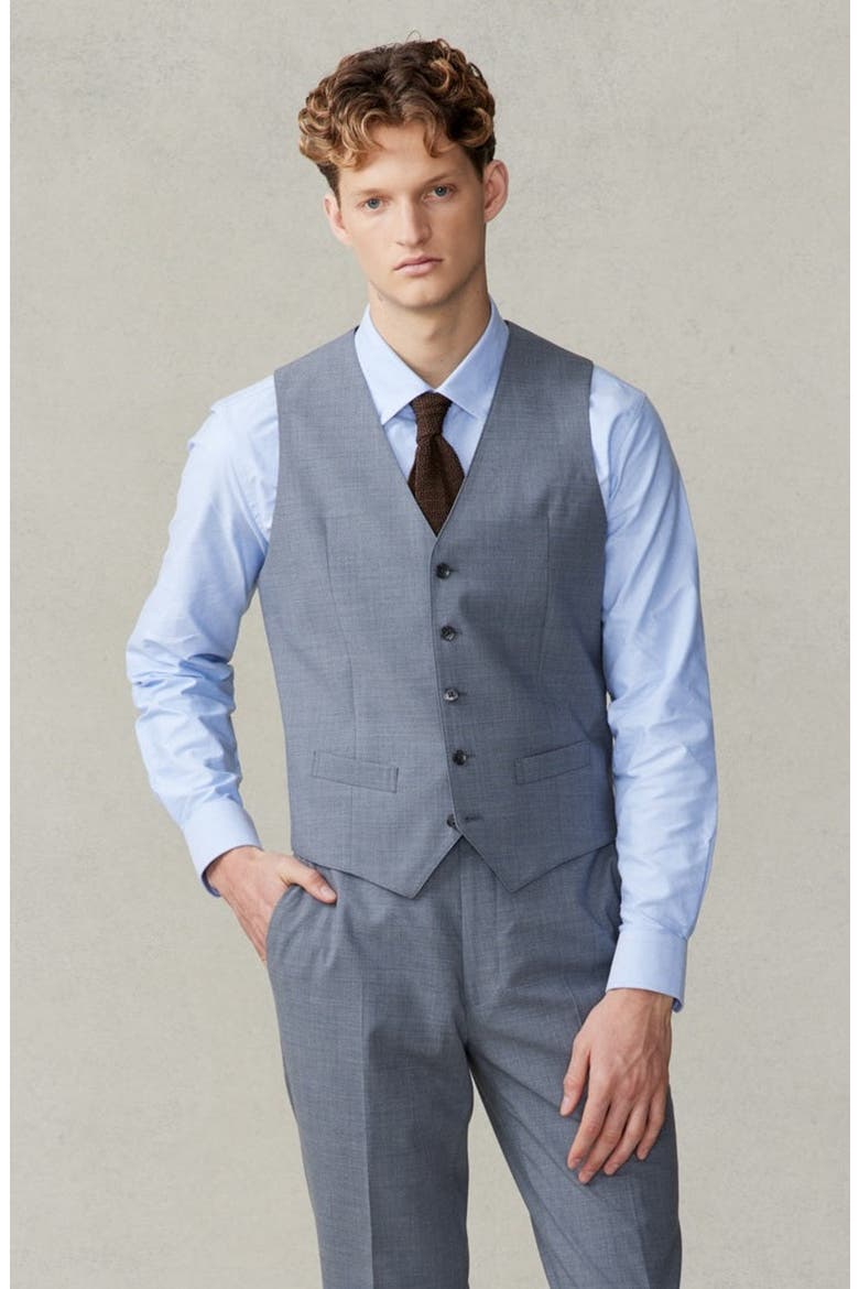 Essential Suit Vest, Main, color, Slate Grey - Long