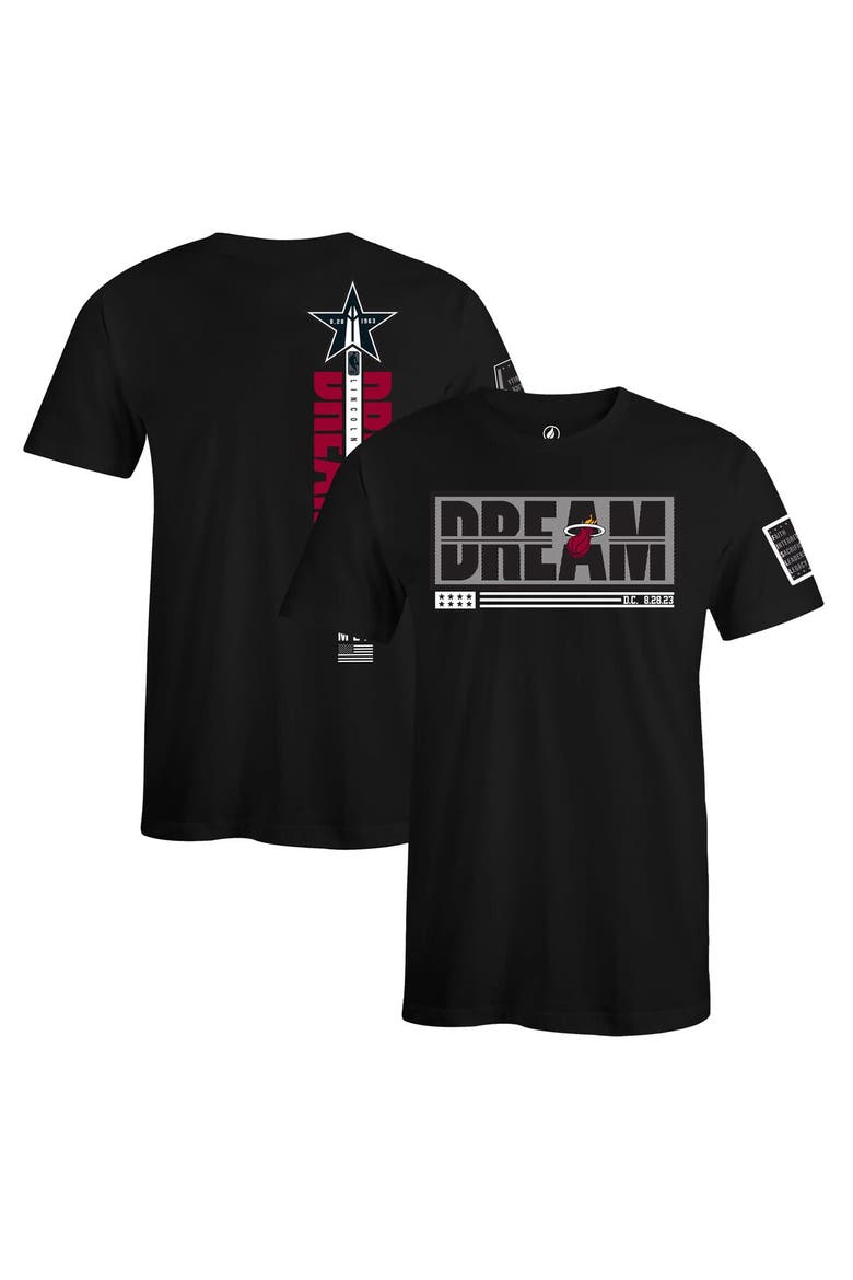 Unisex FISLL x Black History Collection  Black Miami Heat T-Shirt, Alternate, color, Black
