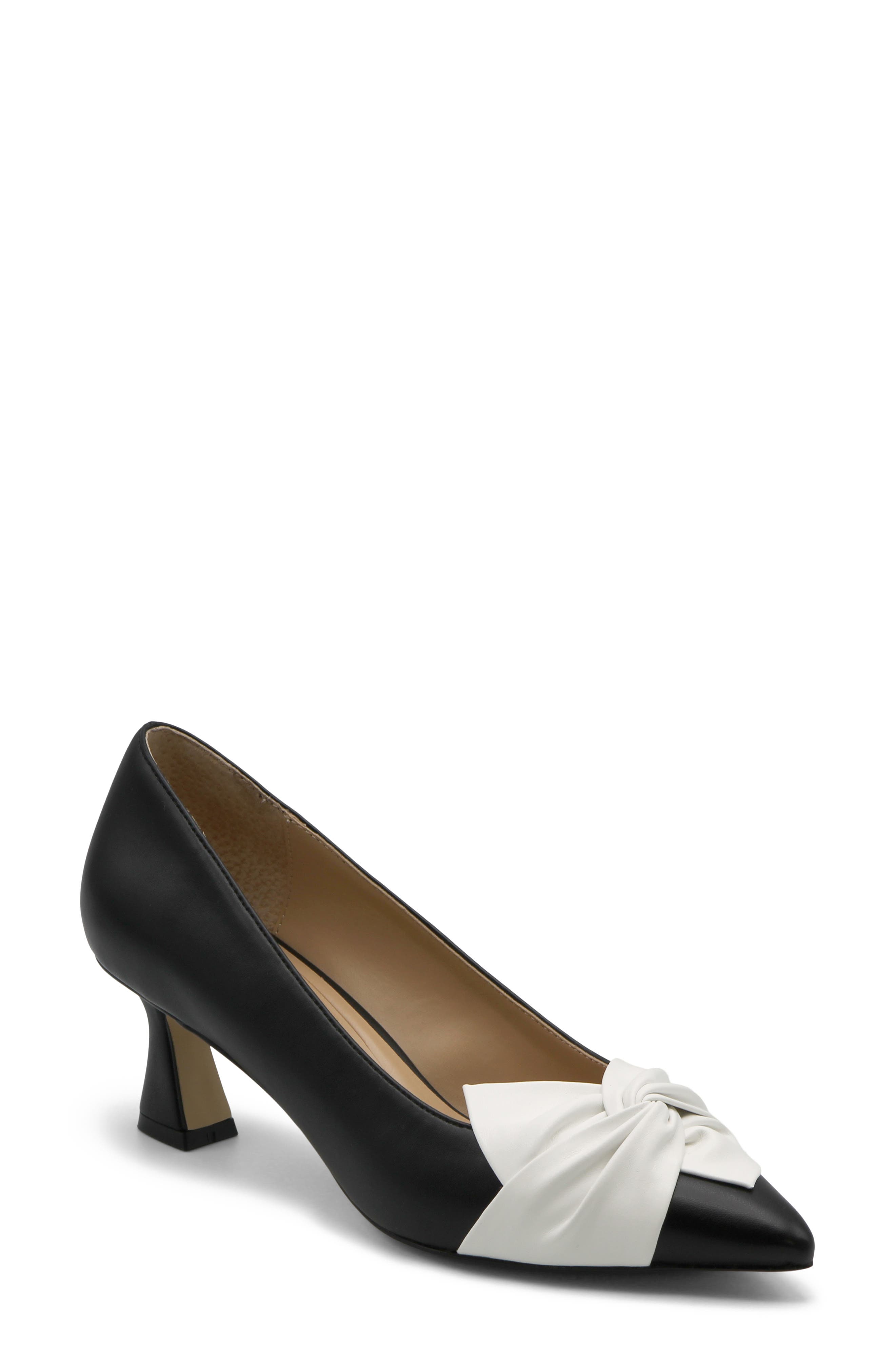 Charles by Charles David Avril Pointed Toe Pump, Main, color, Blackwhite-Sm