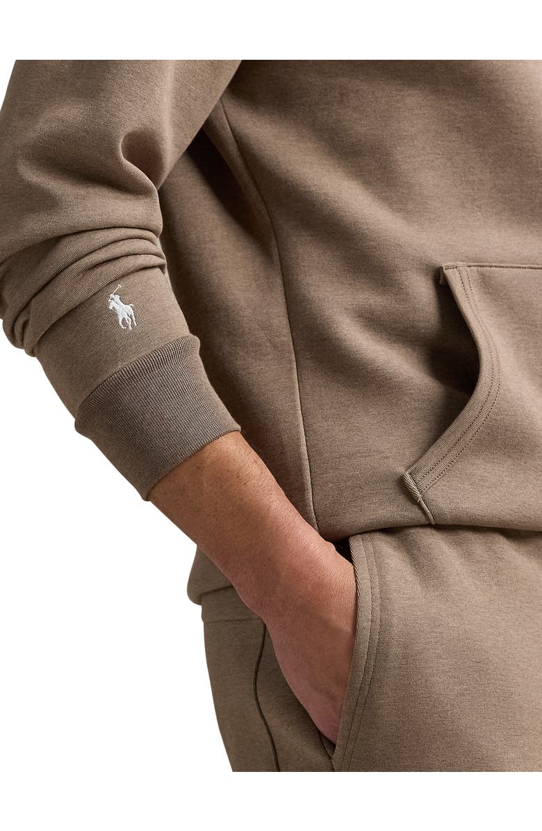 Polo Ralph Lauren Big & Tall Logo Double-Knit Hoodie, Alternate, color, Brown Heather