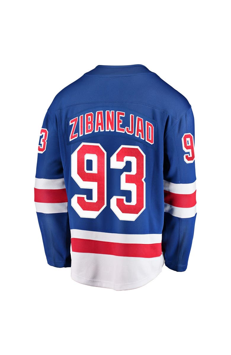 FANATICS Men's Fanatics Branded Mika Zibanejad Blue New York Rangers Premier Breakaway Player Jersey, Alternate, color, 
