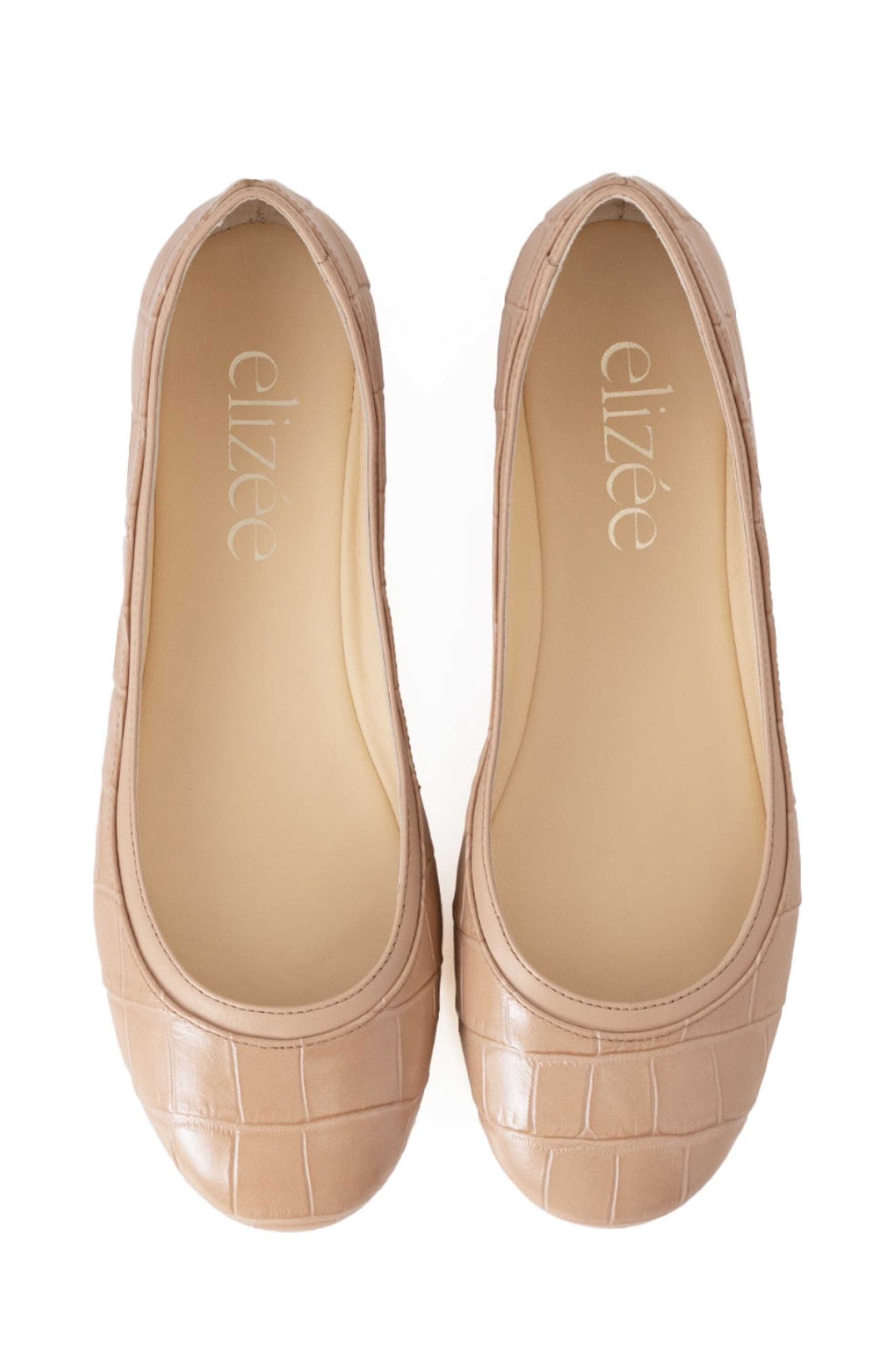 Gemma Flat Leather Ballerina Flat, Alternate, color, Honey Tan