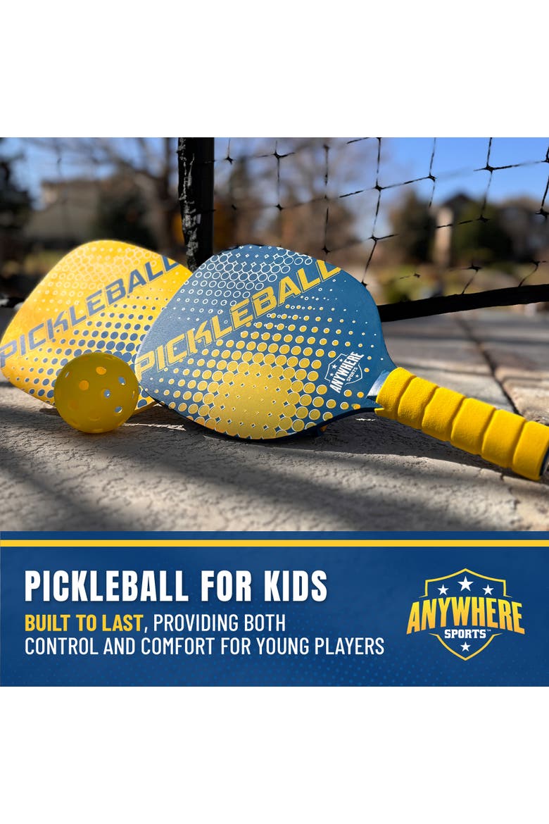 Youth Pickleball Set 8Pc Ultimate Game Play Kit, 8', Alternate, color, Multicolored
