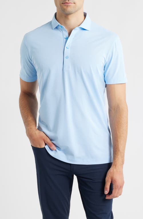 Johnnie-o Clegg Solid Piqué Performance Golf Polo In Blue