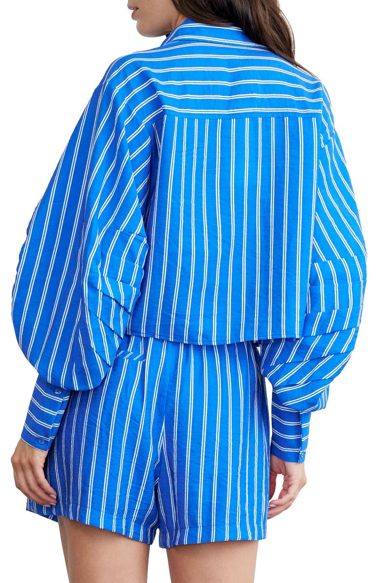 CIEBON Brielle Boxy Button-Up Shirt, Alternate, color, Blue