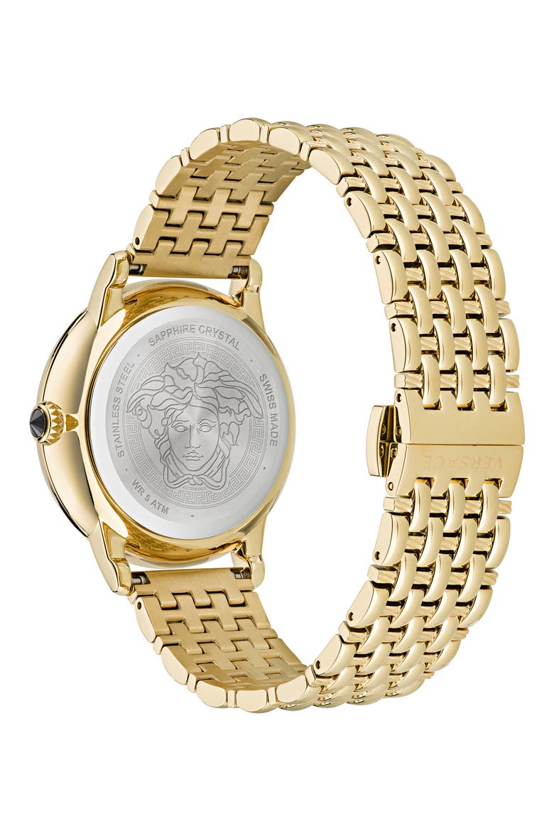 Medusa Alchemy Bracelet Watch, 38mm, Alternate, color, GOLD
