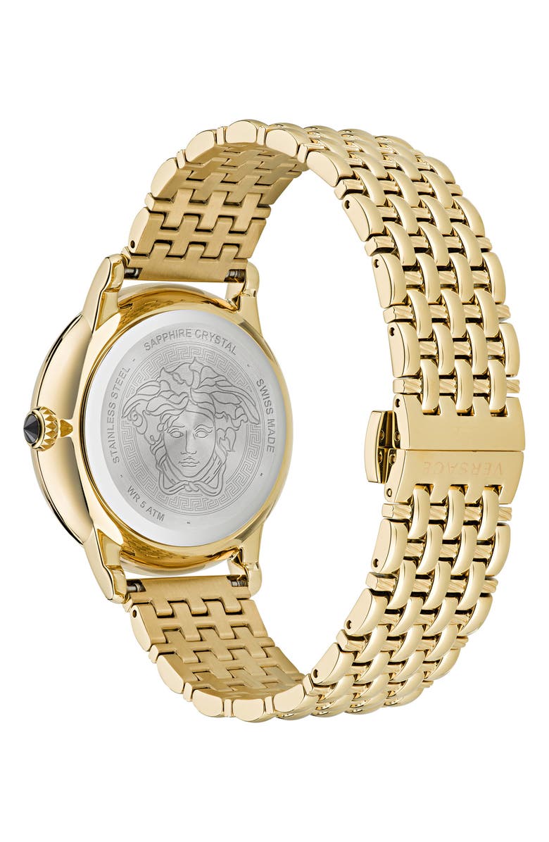 Versace Medusa Alchemy Bracelet Watch, 38mm, Alternate, color, Ip Yellow Gold