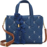 Vince Camuto Barry Quilted Denim Top Handle Bag