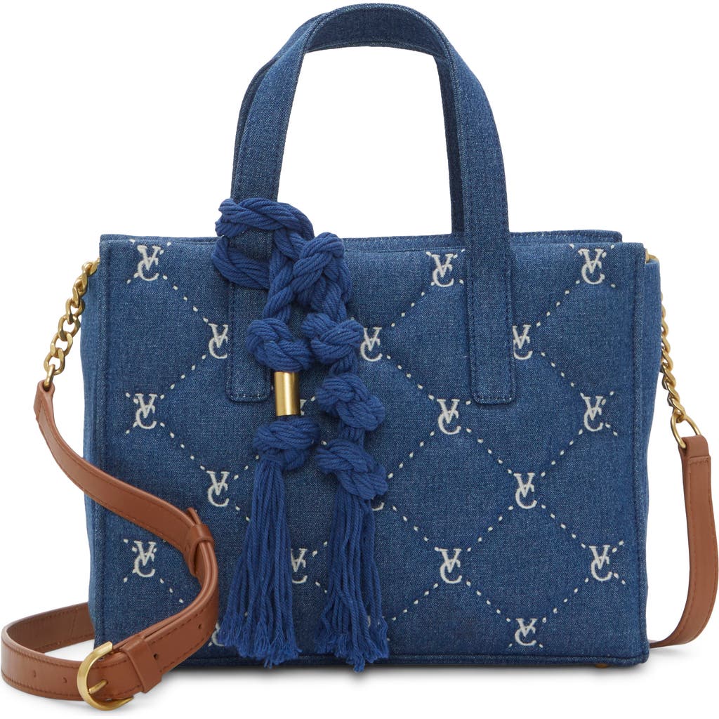 Vince Camuto Barry Quilted Denim Top Handle Bag