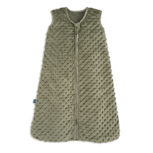 Halo Plush Dots Velboa 1.5 Tog Sleepsack Wearable Blanket In Green