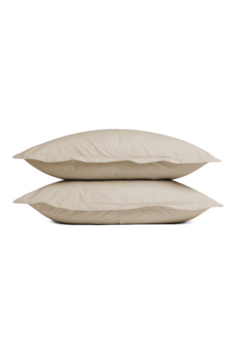 Set of 2 Brushed Cotton Shams (Nordstrom Exclusive), Main, color, LATTE