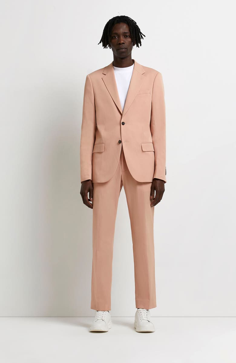 River Island Peach Suit Jacket, Alternate, color, 