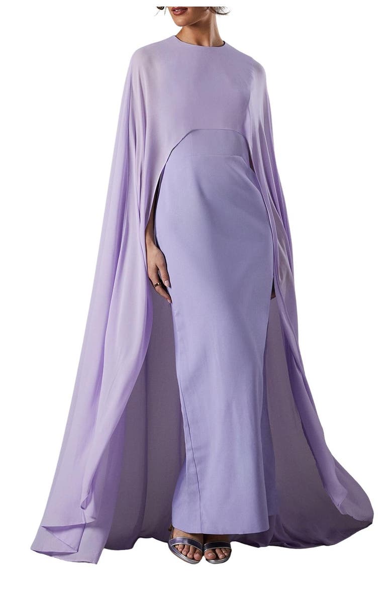Coast Cape Sleeve Maxi Dress, Alternate, color, Lilac
