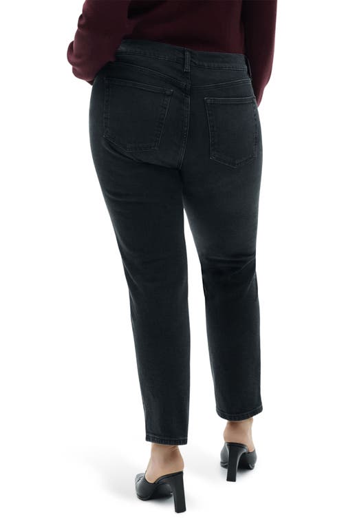 Mango Claudia Crop Slim Fit Jeans In Black
