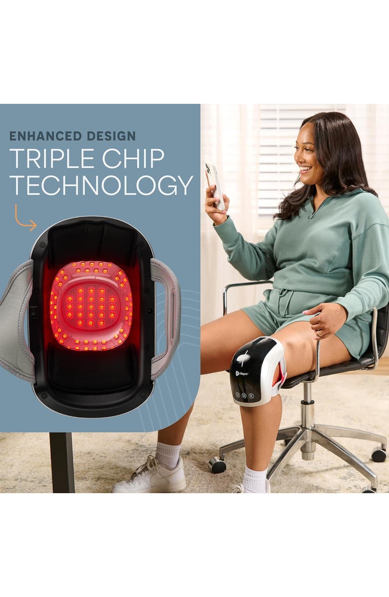 Lifepro Biorecover Knee Massager with Heat & Red Light Therapy for Knee Brace  Infrared Therapy Device, Alternate, color, Knee Messager