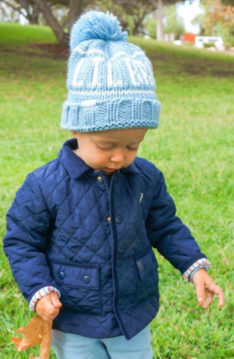 Bits & Bows Lil Bro Knit Hat/Mittens Bundle, Alternate, color, Blue