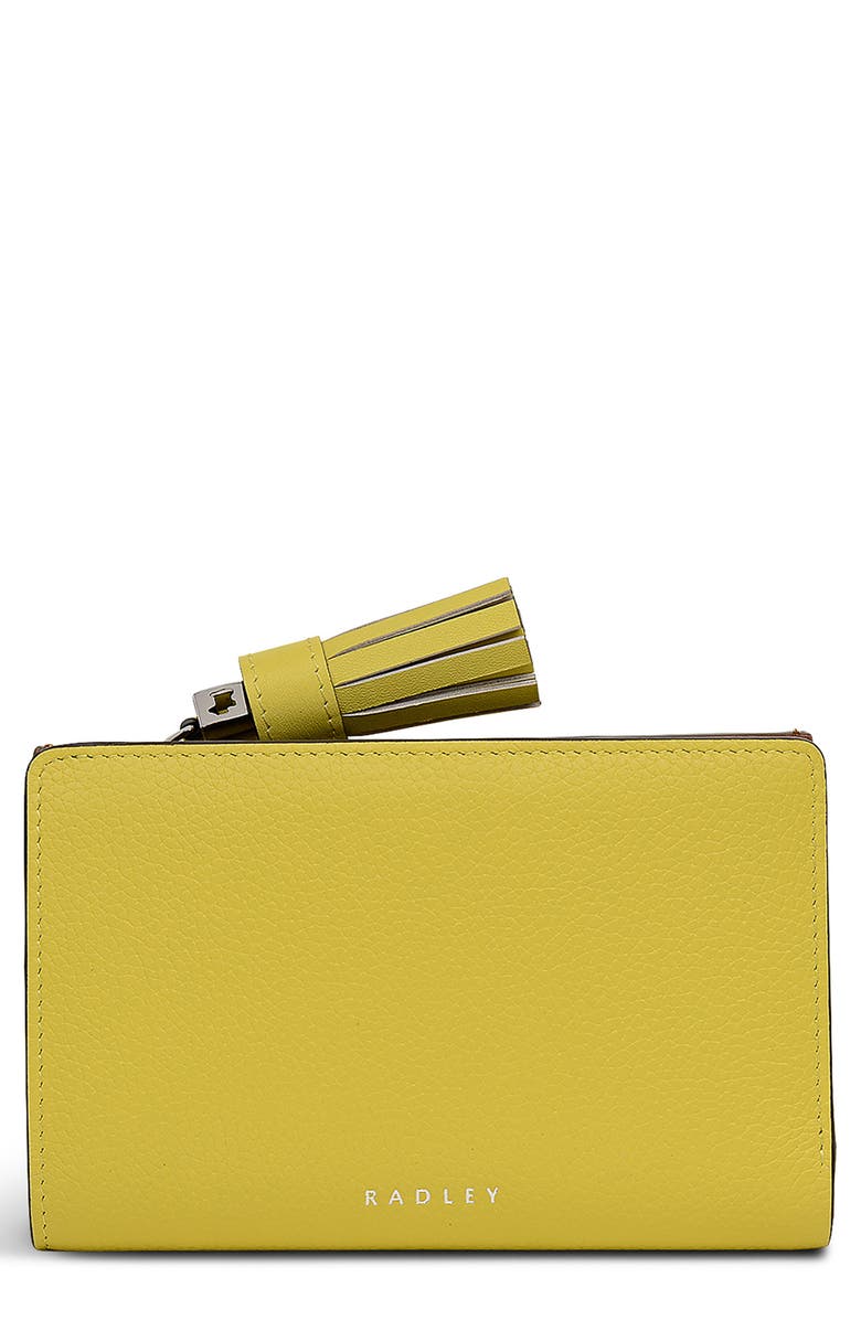 Radley Noble Alley Medium Bifold Wallet, Main, color, Limoncello