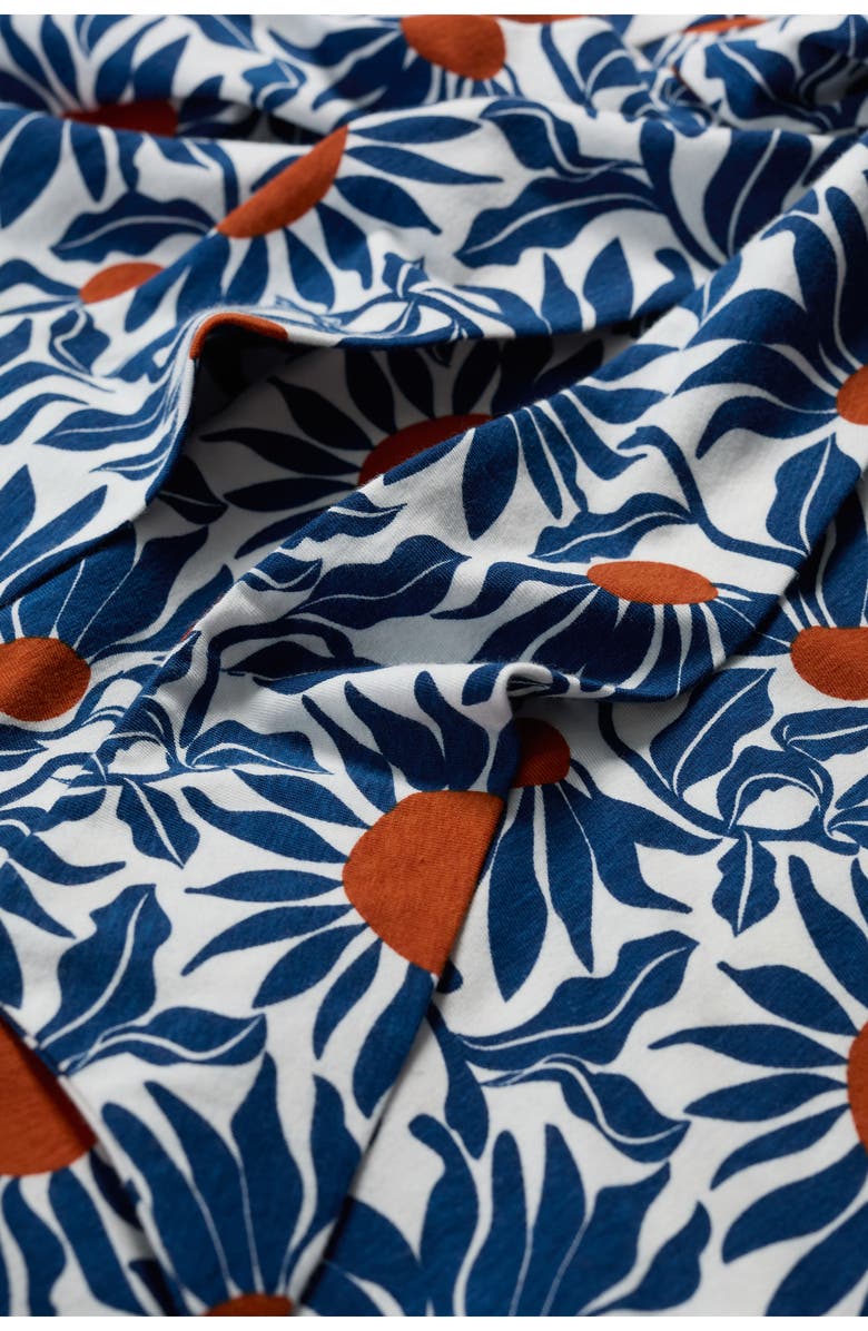 Seasalt Cornwall Fettling Tie Waist Jersey Midi Dress, Alternate, color, Bold Sunflower Marine Chalk