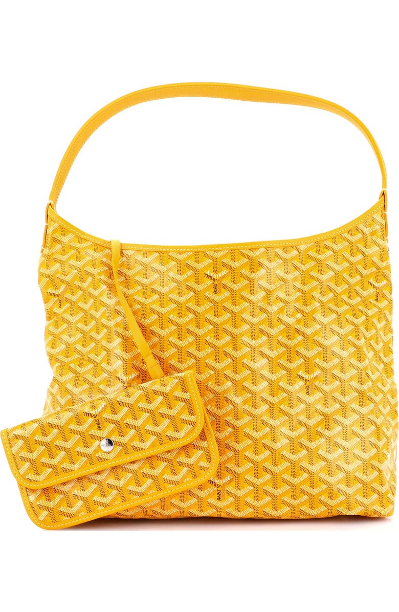 Pre-Owned Goyard Boheme Hobo Coated Canvas, Alternate, color, Yellow