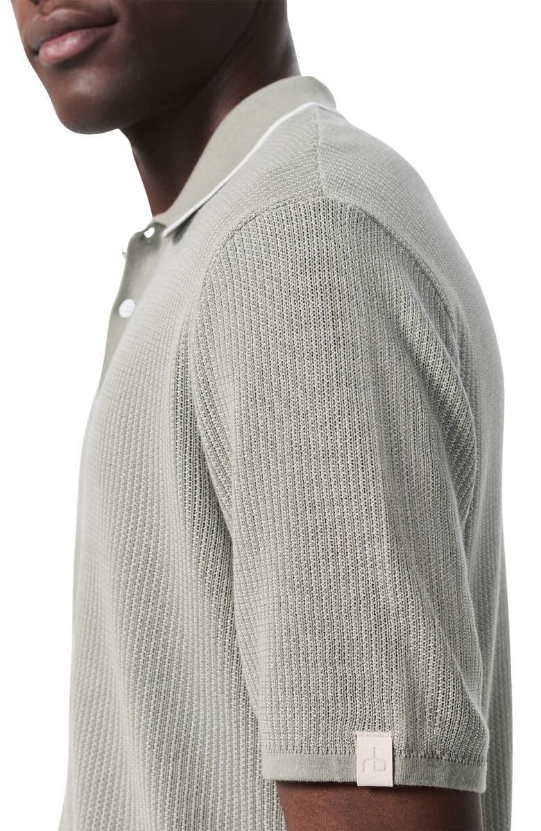 rag & bone Harvey Relaxed Polo, Alternate, color, Grey