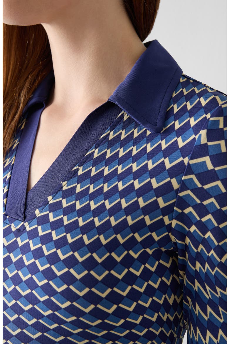 Brigitte Long Sleeve Jersey Dress, Alternate, color, NAVY
