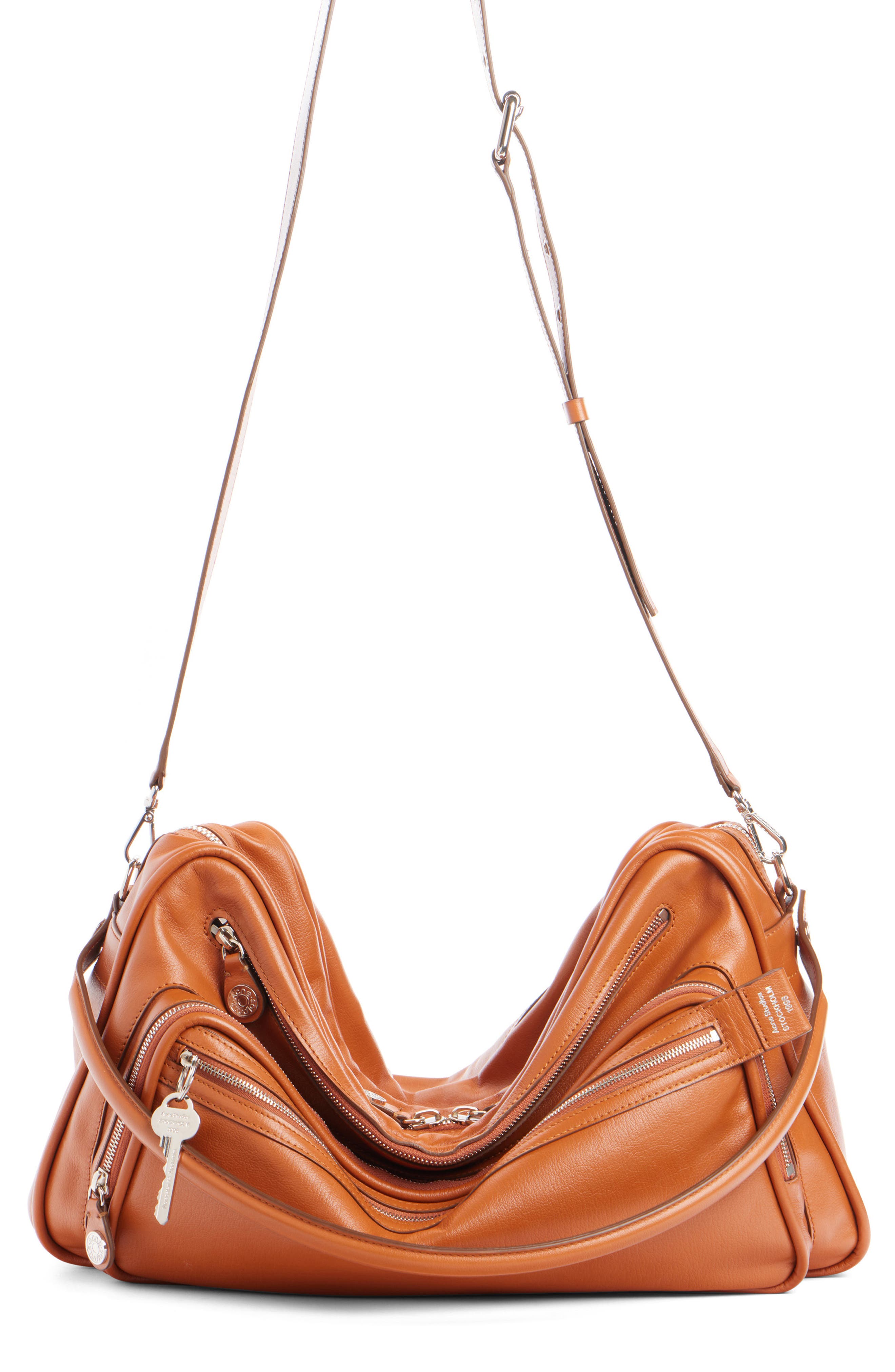 Acne Studios Medium Camero Leather Shoulder Bag, Main, color, 