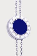 CERRET Silver 925 Plated Double Chain With Bleu Saphir Enamel Luxury Safety Bracelet