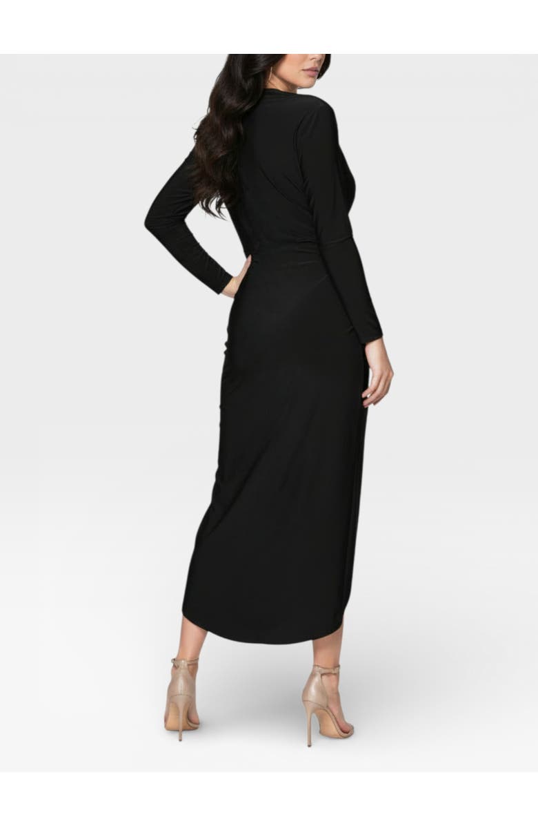 RACHEL Rachel Roy Bret  Wrap Front Midi Dress, Alternate, color, Black
