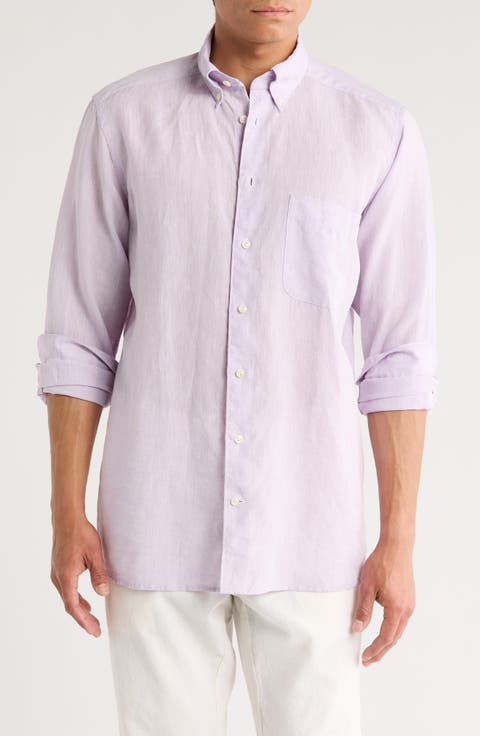 Contemporary Fit Linen Dress Shirt