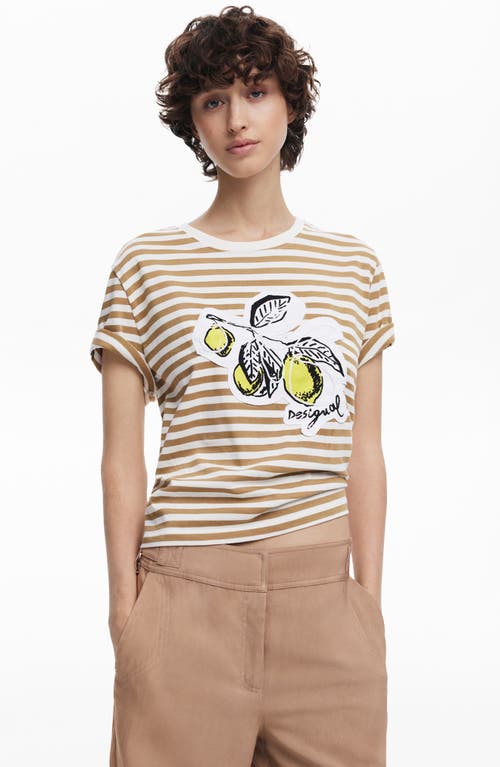 Desigual Utility Straight Leg Pants In Camel