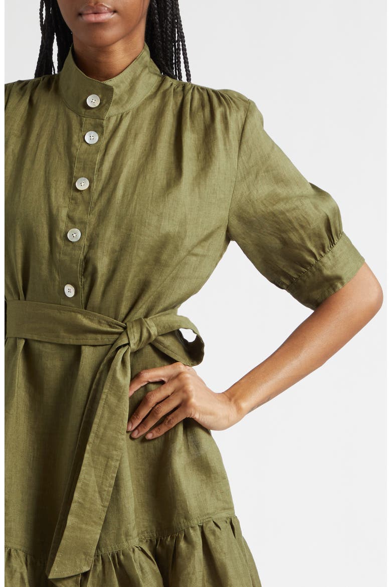 Kaidin Ruffle Hem Dress, Alternate, color, ARMY