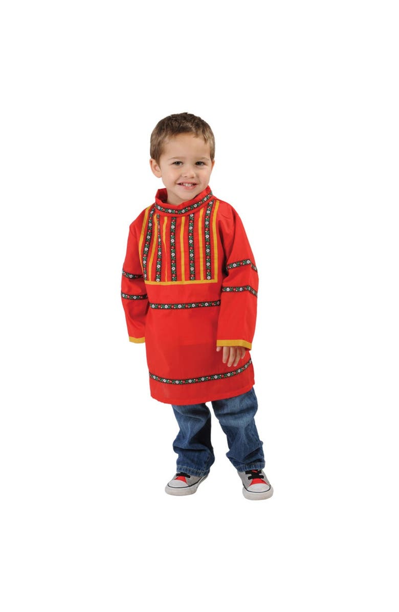 Kaplan Early Learning Company Festive Russian Kosovorotka Boy Garment, Main, color, Red